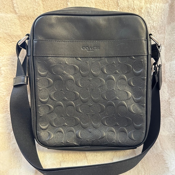 ☆COACH☆CHARLES FLIGHT BAG IN SIGNATURE CROSSGRAIN LEATHER NWT Coach Mens CHARLES FLIGHT BAG IN SIGNATURE CROSSGRAIN